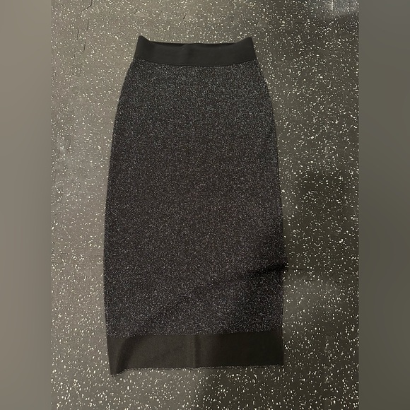 Rah & Bone Metallic Knit Pencil Skirt - Picture 1 of 2